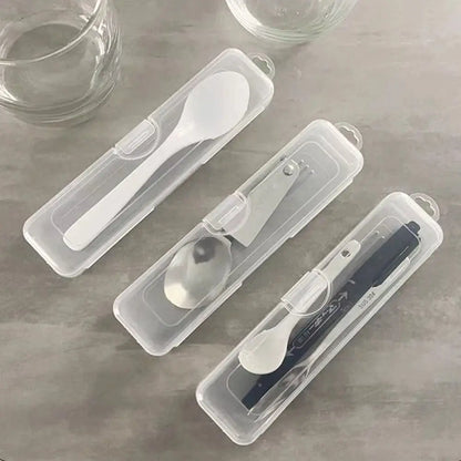 1Pcs Eyebrow Pencil Tableware Chopsticks Makeup Brush Storage Box Transparent Portable Plastic Box Organizer Multifunctional