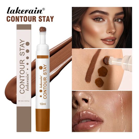 6-colors Moisturizing Liquid Contour Stay Cream Bronzer Waterproof Lightweight 3D Concealer Nourishing Face Contour Makeup