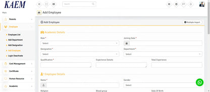High End School Management Software System with customizations and third Party Software and hardware integrations