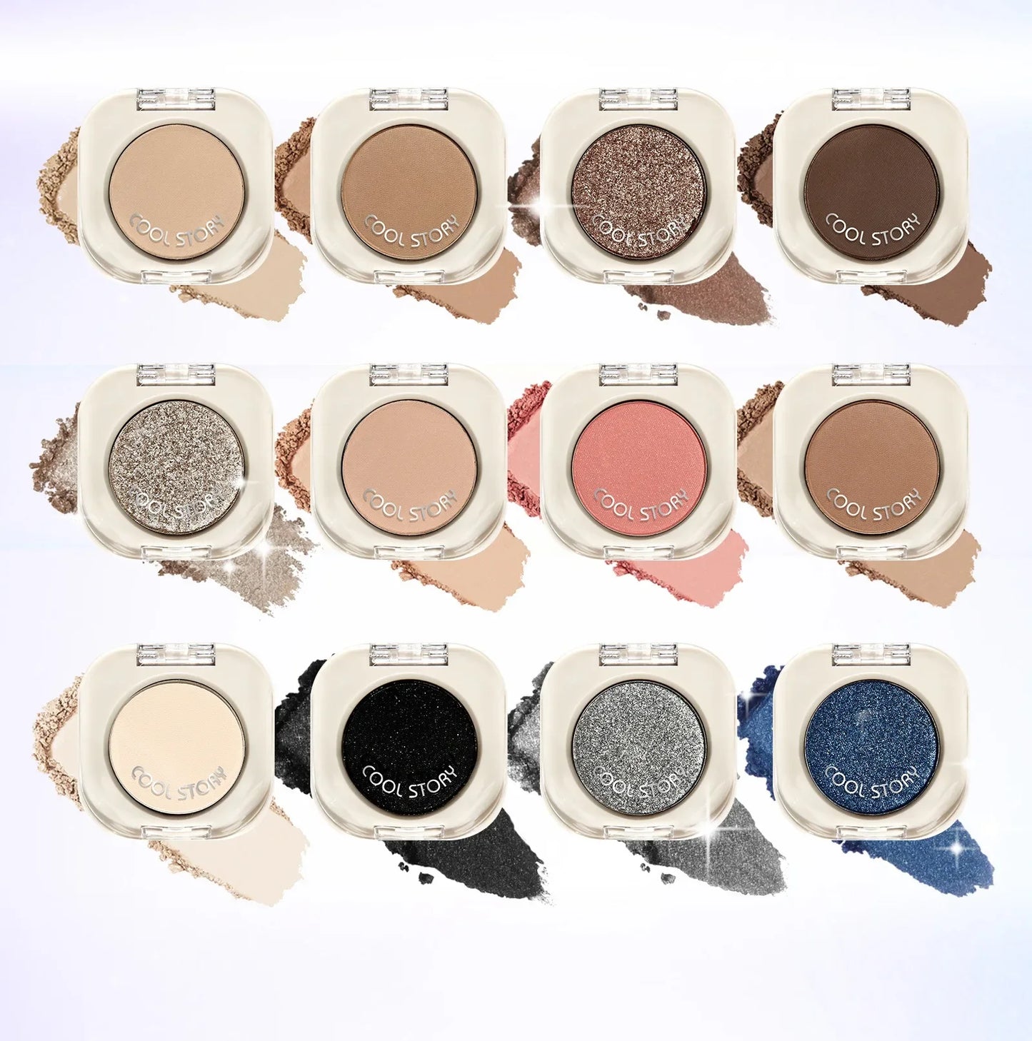 Eyeshadow Palette - Matte & Shimmer Nude Colors, Multi-Use Makeup Palette for Eyes & Face, Smooth Formula, Long Lasting Pigment