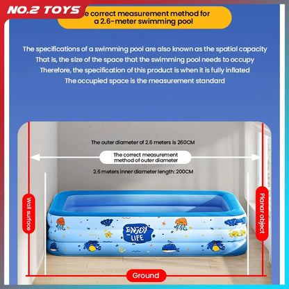 Inflatable Swimming Pool Large Size Indoor Outdoor Folding Pool Family Adult Baby Party Removable Swimming Pools for Children