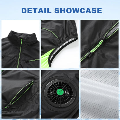 Summer Cool Vest Wearable Cooling Fan Vest Air-conditioned Clothes USB Cooling For Outdoor Work Fishing Vest Camping Clothing