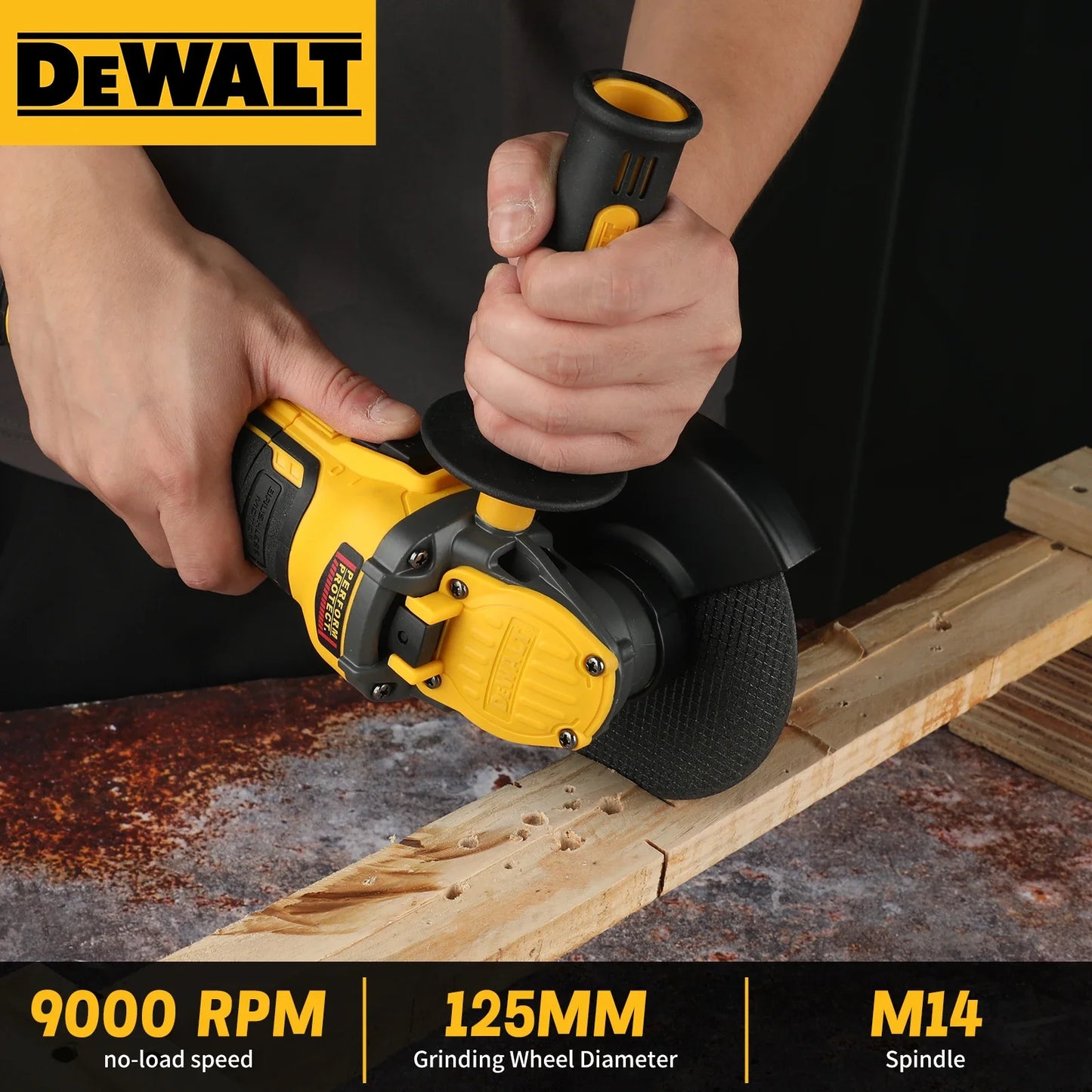 DEWALT DCG409 Angle Grinder - 20V Brushless, Wireless Cutting & Polishing Tool, 125mm Rechargeable & Portable