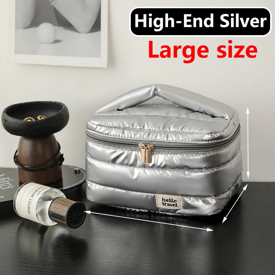 Puffy Makeup Water Proof Bag, Fashionable & Durable Fabric, large capacity makeup bag & Toiletry Storage Bag for Travel,