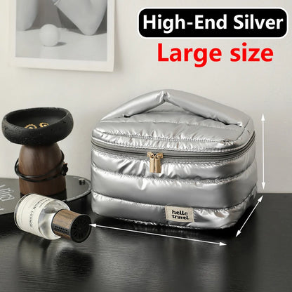 Puffy Makeup Water Proof Bag, Fashionable & Durable Fabric, large capacity makeup bag & Toiletry Storage Bag for Travel,