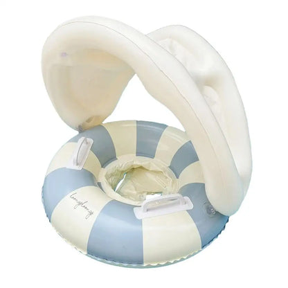Children Swimming Float Circle with Sunshade Sun Canopy PVC Inflatable Swimming Float Baby Pool Floats For Beach Bath Pool