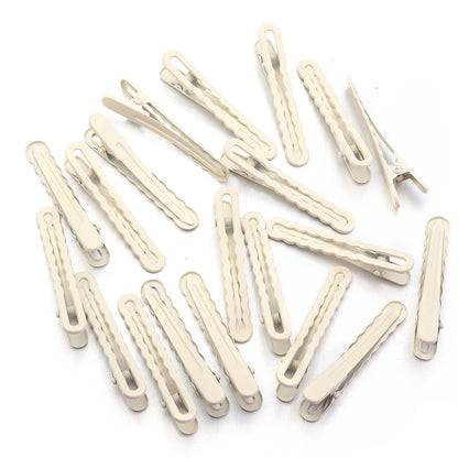 50pcs 6cm Candy Colored Hair Clips Women Girls Metal Hairpins Hollow Bangs Side Clip for Makeup Hair Styling Hairgrip Wholesale