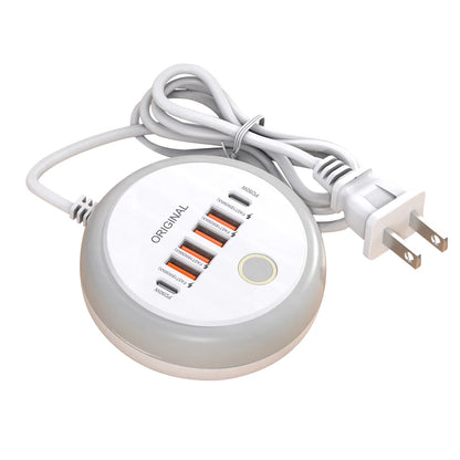 50W USB Mobile Phone Charger Multi Ports Power Strip Socket Type C Fast Charging Wall Charger Wall Adapter For iPhone Xiaomi