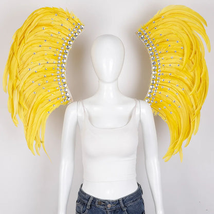 Halloween Carnival Feather Samba Costume Party Bar Performance Role Playing Props Makeup Dance Feather Wings Parade