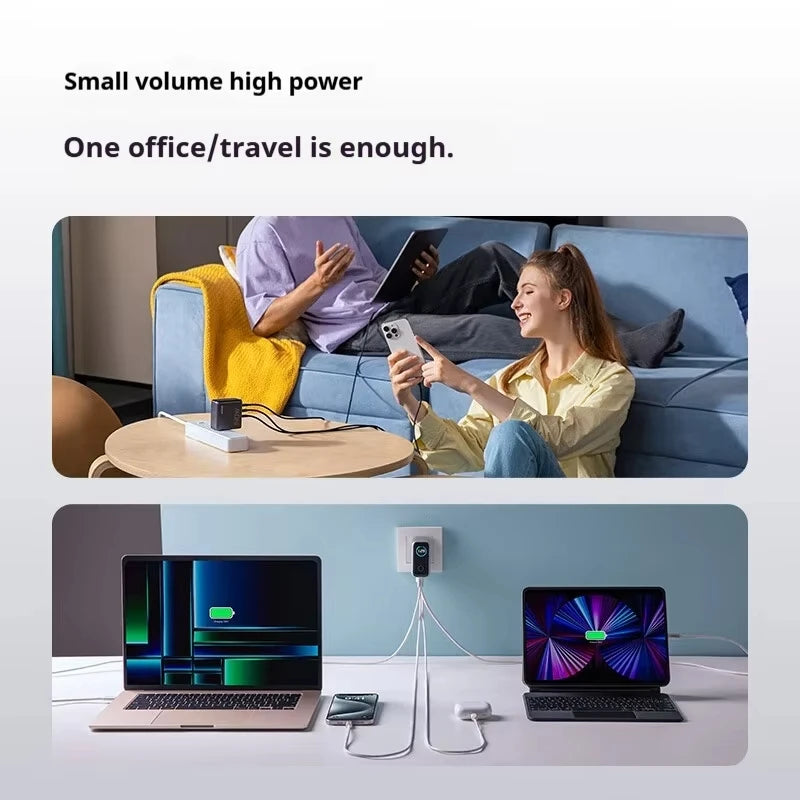 Original Anker Zolo 140W GaN Charger AI Display Screen Four-Port Fast Charge Mobile Phone Chargers Portable Phone Power Adaptor
