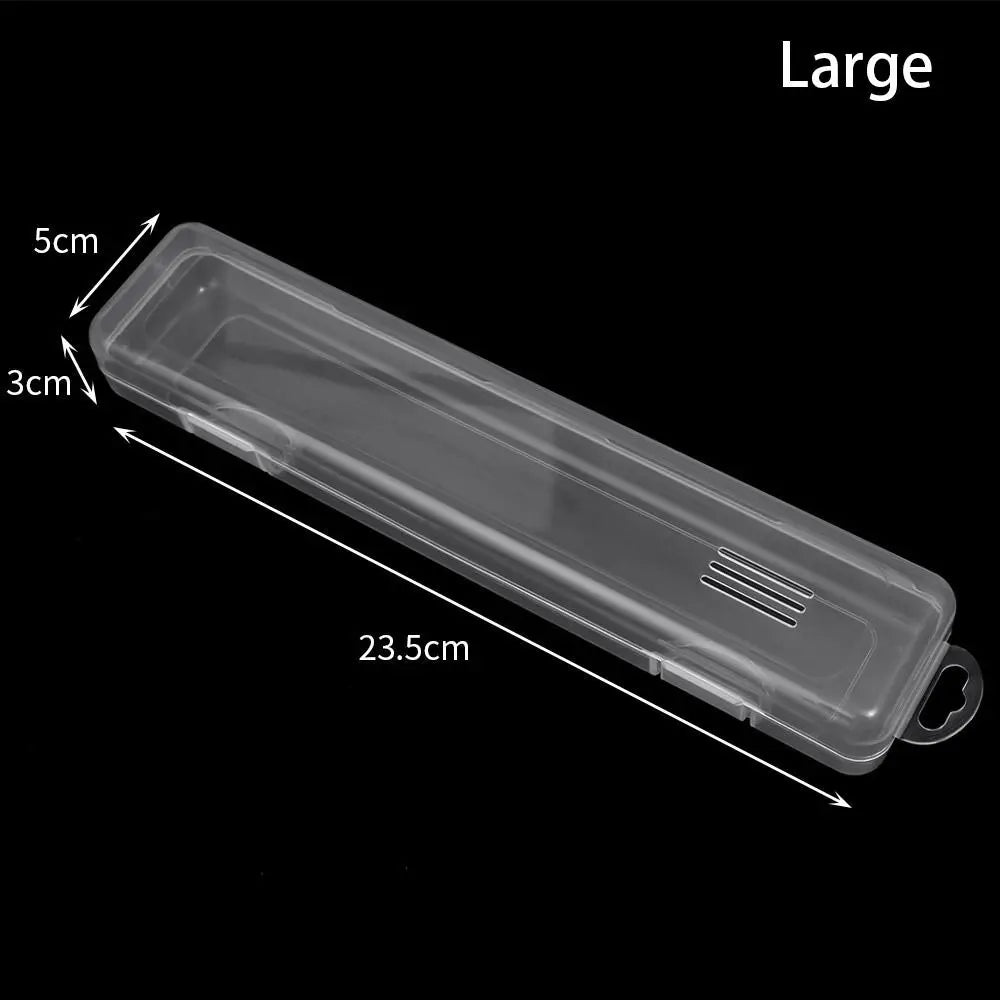 1Pcs Eyebrow Pencil Tableware Chopsticks Makeup Brush Storage Box Transparent Portable Plastic Box Organizer Multifunctional