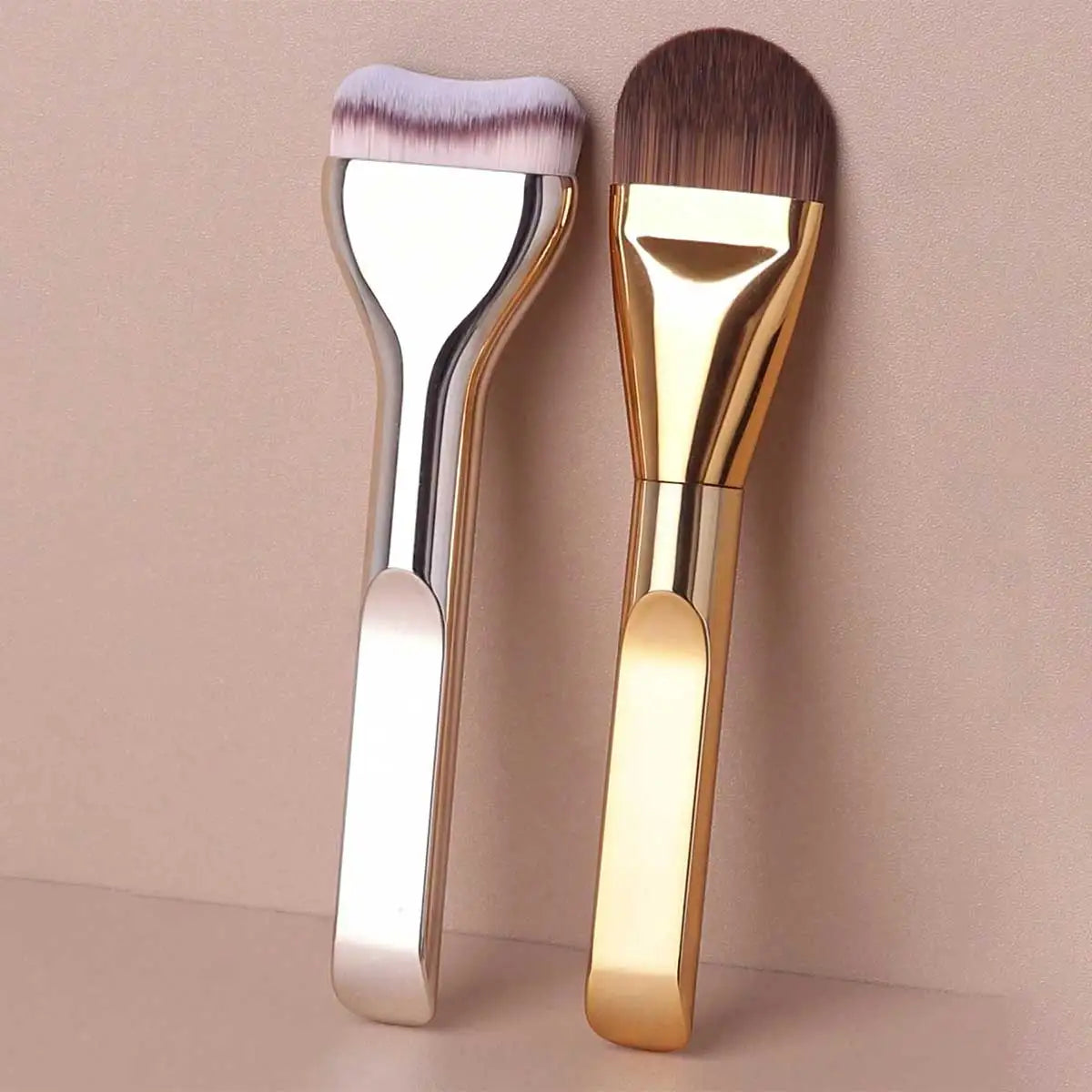 MAANGE 2pcs Foundation Makeup Brushes Set Ultra Thin Top Mask Brush For Liquid Cream Cosmetics Blending Beauty Tool Premium Gift