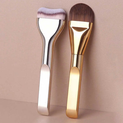 MAANGE 2pcs Foundation Makeup Brushes Set Ultra Thin Top Mask Brush For Liquid Cream Cosmetics Blending Beauty Tool Premium Gift