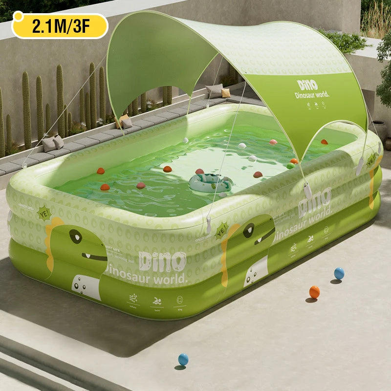 Children's Inflatable Swimming Pool PVC Home Outdoor Large Family Pool Thickened Plastic Adult Paddling Pools Garden Water Games