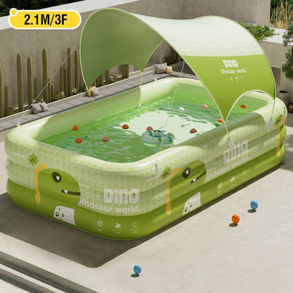 Children's Inflatable Swimming Pool PVC Home Outdoor Large Family Pool Thickened Plastic Adult Paddling Pools Garden Water Games