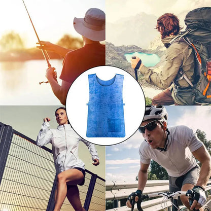 Cooling Vest Summer Ice Clothes Cooling Vest Heatstroke Prevention Undershirt Reusable Ice Cooling Vest Outdoor Work Cold Vest