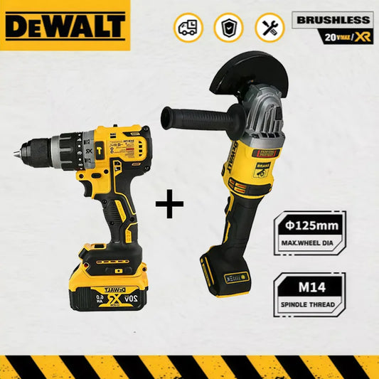 DEWALT 20V MAX XR Brushless Hammer Drill And Angle Grinder Combo Cordless Tools Kit (Tool Only)