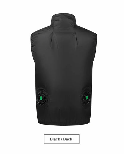 Summer Cool Vest Wearable Cooling Fan Vest Air-conditioned Clothes USB Cooling For Outdoor Work Fishing Vest Camping Clothing