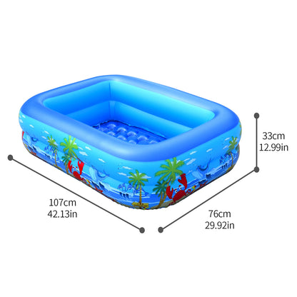 Inflatable Ball Pit Pool for Kids, Toddlers,, Blow Up PVC Swimming Pool for Indoor Outdoor Water Summer Party Backyard, Blue