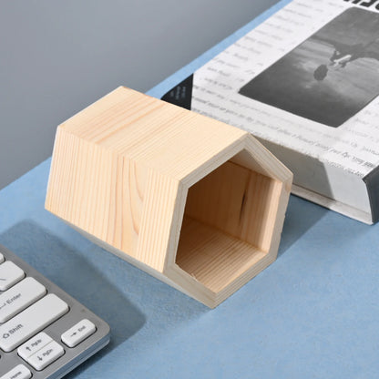 Wooden stationery storage box for pens, pencil cases, office pen holders, makeup brush containers, stationery supplies,