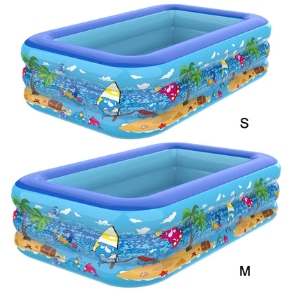 Inflatable Swimming Pool Large Family Pools 120cm Rectangle Framed Children Swimming Pool Summer Outdoor Pool  Bathtub Toys