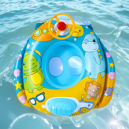 Children Inflatable Swimming Ring with Seat Baby Swimming Float Swimming Pool Toys Swim Tubes Rings for Kids Outdoor Pool Toys
