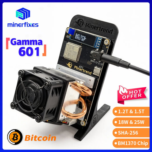 Minerfixes Gamma 601 1.2TH/s BM1370 BTC Miner From Antminer S21 Pro Asic Open Source Bitcoin Crypto Lottery Solo Mining Machine