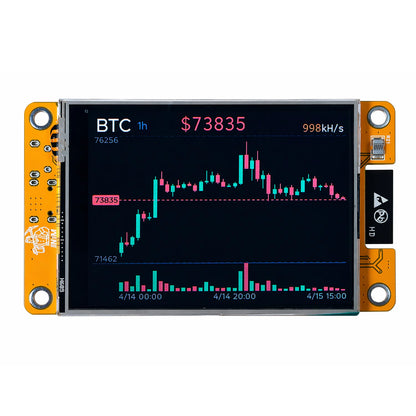 NMMiner Hashrate 987KH/s Bitcoin Lucky Miner for computer nerd 2.8 inch Solo Lottery Smart Display Crypto ESP32-2432S028R DROOM