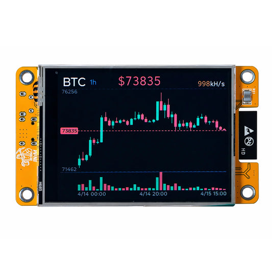 NMMiner Hashrate 987KH/s Bitcoin Lucky Miner for computer nerd 2.8 inch Solo Lottery Smart Display Crypto ESP32-2432S028R DROOM