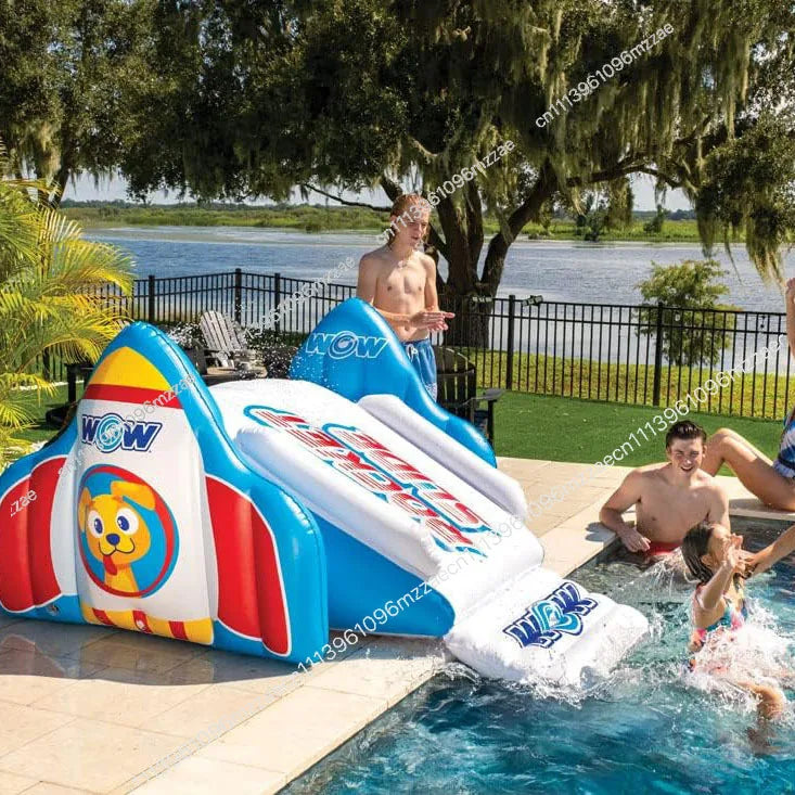Inflatable Water Play Facilities Children's Inflatable Slide Pool Water Play Double Slide Outdoor Swimming Pool Slide