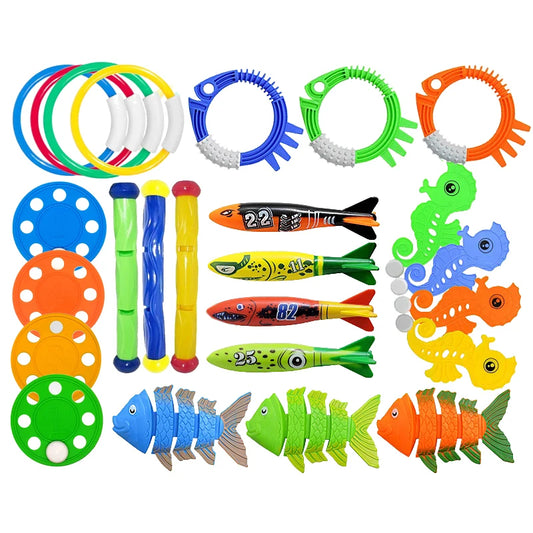 Children Diving Toy Pool Accessories Colored Plastic Water Play Equipment Summer Outdoor Sports Toys Swim Pool Decoration TMZ