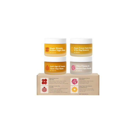 Multi-effect Day & Night Skin Care Suit Cleaning Moisturizing Reduce Dark Circles Multi Functional 4-Piece Set Skincare Products