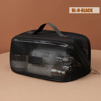 Multi-Functional Mesh Makeup Bag Pouch Large Capacity Portable Storage Case Travel Toiletry Bags Cosmetic Bag