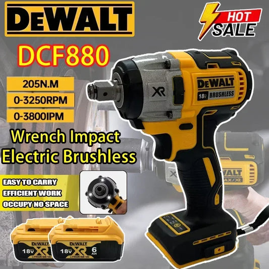 Dewalt DCF880 3300RPM Brushless Impact Wrench High Torque Cordless Electric Wrench Tire Repair Tool 18V Rechargeable Power Tools