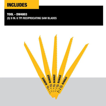 DEWALT Original Bi-Metal Reciprocating Saw Blades Sturdy Durable Tools Accessories DW4808 DW4802 DW4812 DW4813 DWA4186