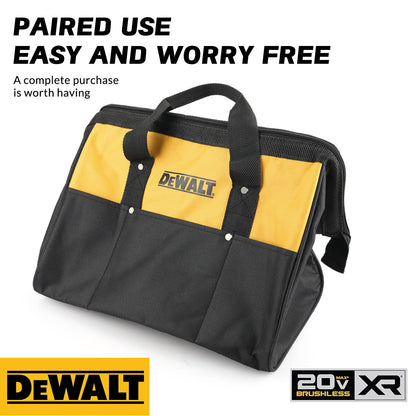 DEWALT multifunctional tool kit, electric wrench, screwdriver, metal hardware accessories, durable storage tool, handbag.ST37