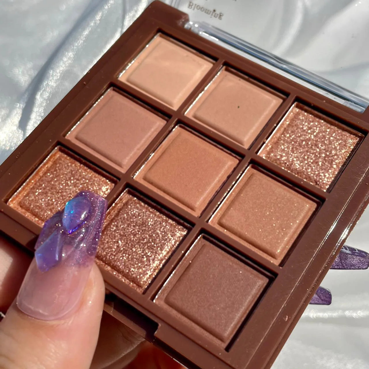 9 Color Chocolate Eyeshadow Palette Matte Pearlescent Glitter Glitter Earth Eyeshadow Makeup