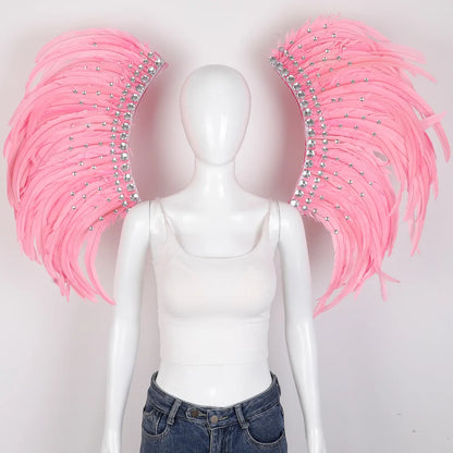 Halloween Carnival Feather Samba Costume Party Bar Performance Role Playing Props Makeup Dance Feather Wings Parade