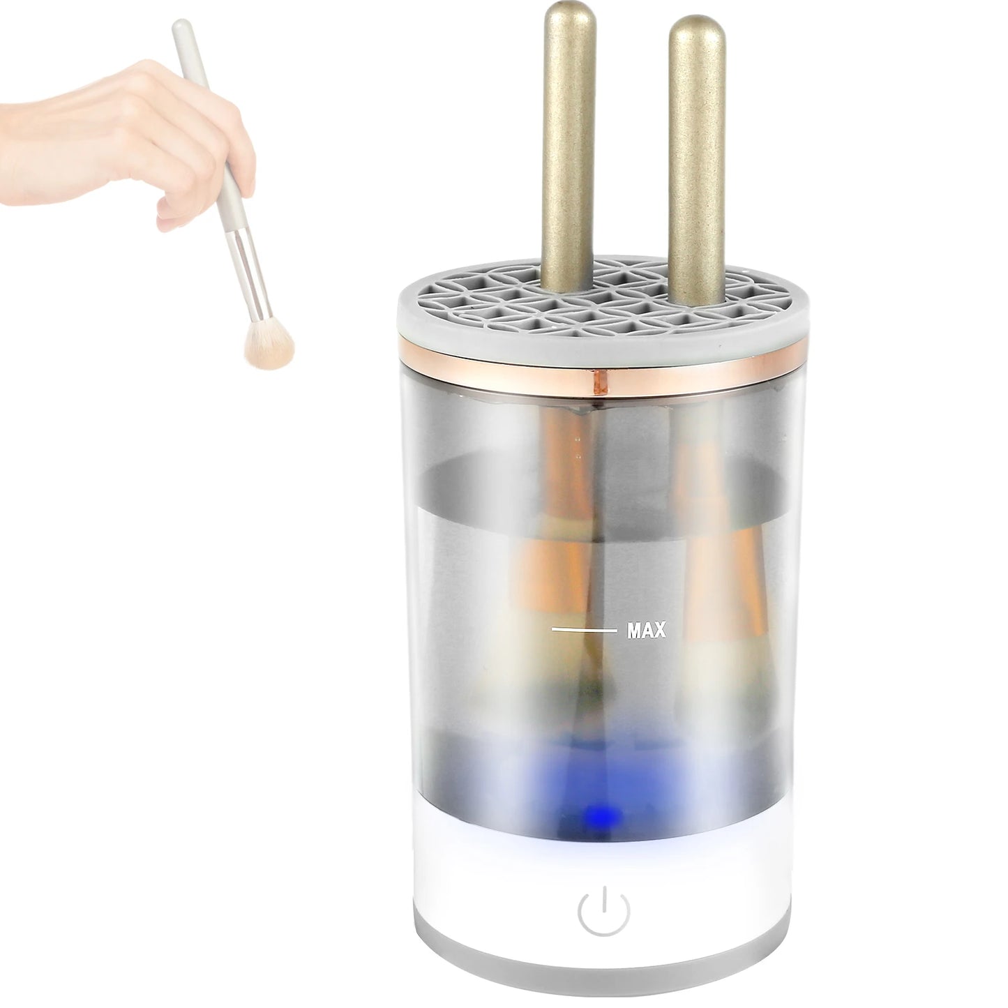 USB Powered Brush Washer & Dryer - Odorless Battery-Free Makeup Cleaner, Plug-and-Play Essential Beauty Accessory