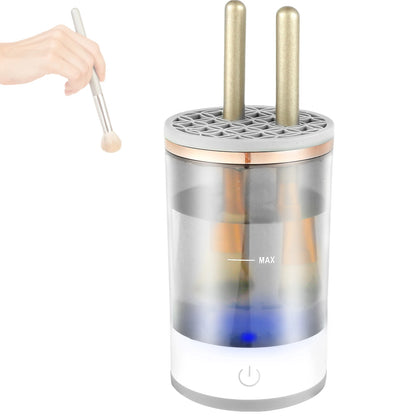 USB Powered Brush Washer & Dryer - Odorless Battery-Free Makeup Cleaner, Plug-and-Play Essential Beauty Accessory