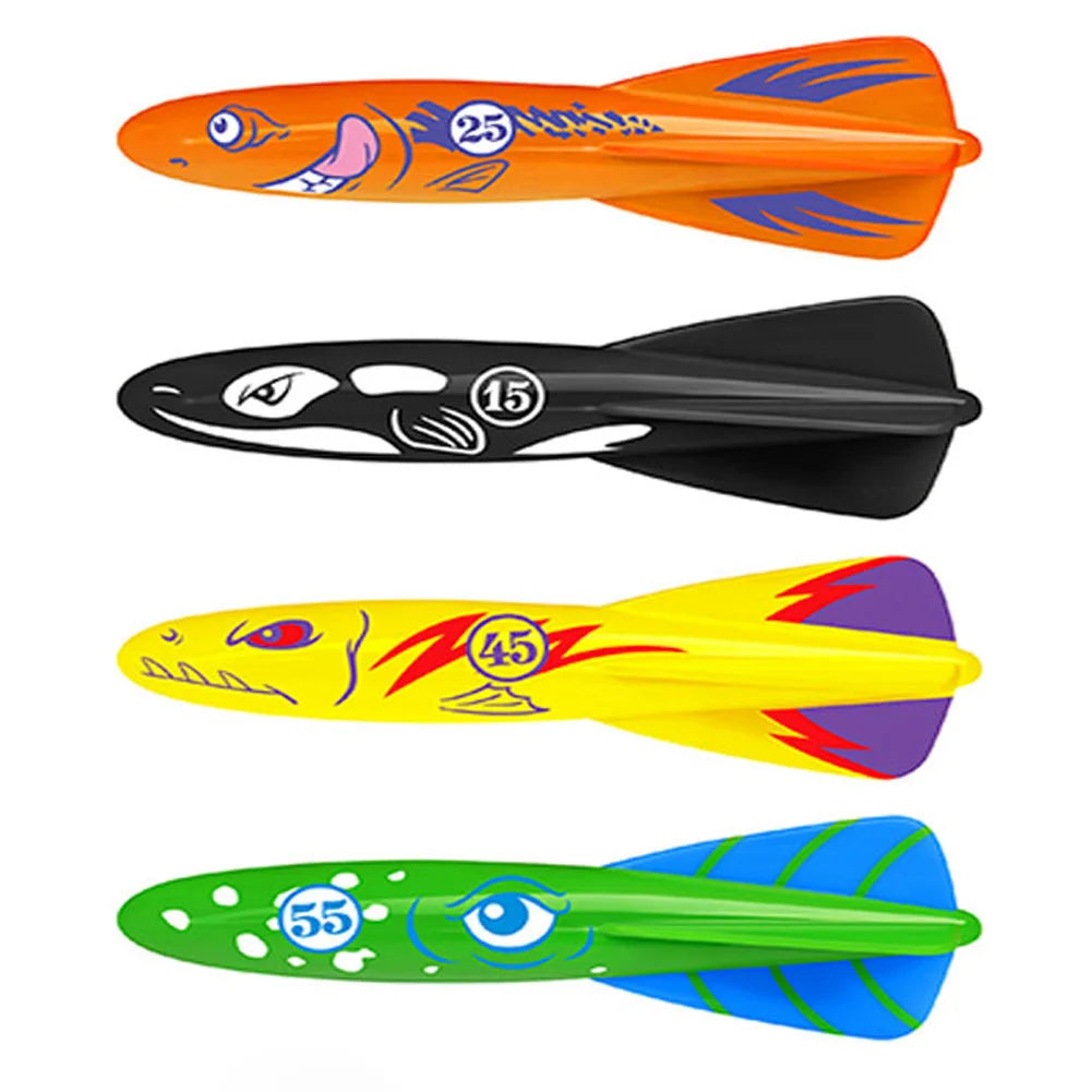 Children's Pool Diving Toy Submersible Torpedo Treasure Hunt Water Toy Swimming Training Tool Summer Outdoor water Gift Set #1