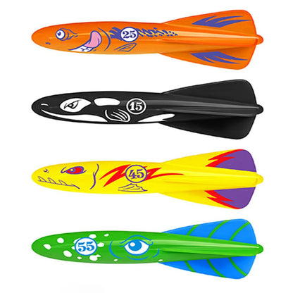 Children's Pool Diving Toy Submersible Torpedo Treasure Hunt Water Toy Swimming Training Tool Summer Outdoor water Gift Set #1