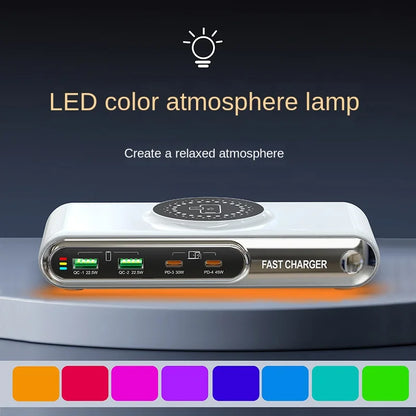 Mobile Phone Fast Charging 6-in-1 Multi-Function Charger Fast Charging 2PD Port Total Power 72W Single-port Maximum 45W Charger