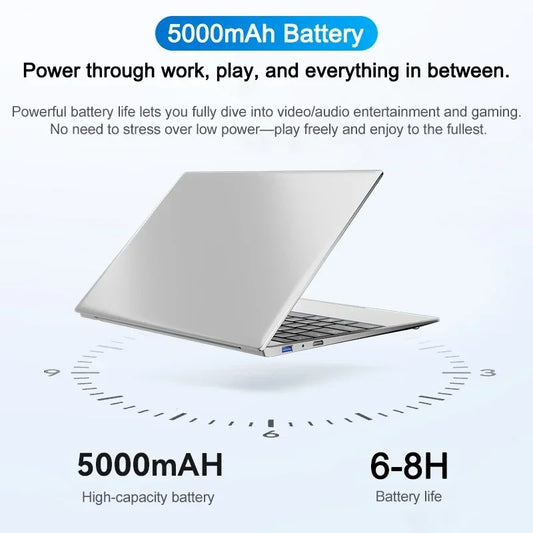 14.1 Inch Gaming Laptop Ultra Slim 32GB 2TB SSD Windows 11 Intel Core i7 8650U PC Gamer Office Notebook 1920x1080 HD Max