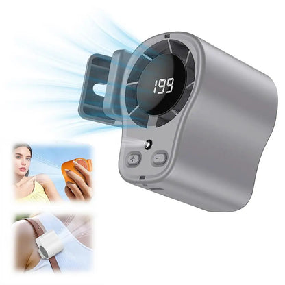 Summer Semiconductor Cooling Car Fan with LED Display USB Rechargeable Clip Portable Desk Fans 360 Rotation For Camping