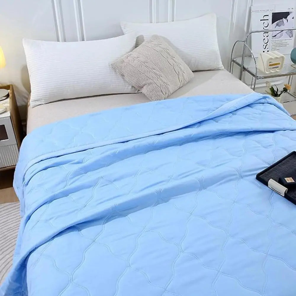 Summer Cooler Quilt Conditioning Quilt Double Sided Cold Effect Blanket Cooler Fiber Heat-dissipating Quilt Skin-Friendly Washed