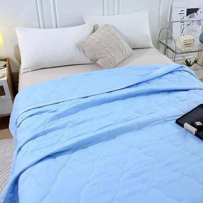 Summer Cooler Quilt Conditioning Quilt Double Sided Cold Effect Blanket Cooler Fiber Heat-dissipating Quilt Skin-Friendly Washed