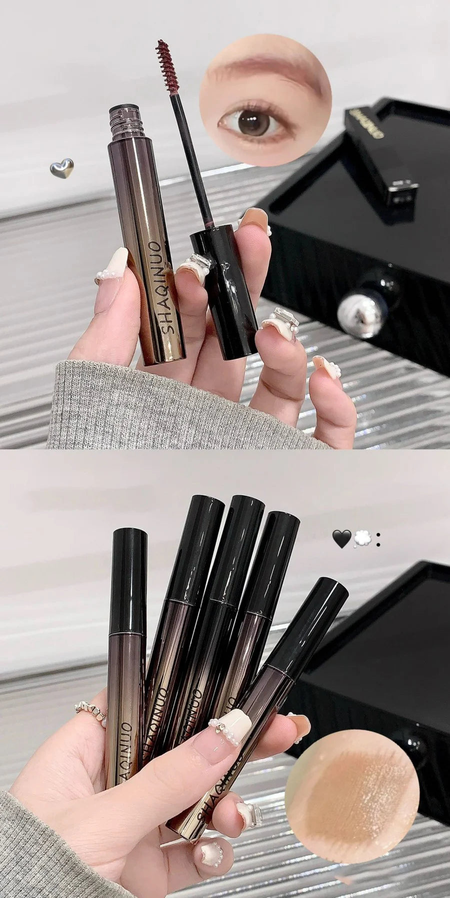 Natural Dyeing Eyebrow Cream Waterproof Berry Pink Brown Tint Eyebrow Mascara Eyes Makeup Long-lasting Brow Enhacer Gel Cosmetic