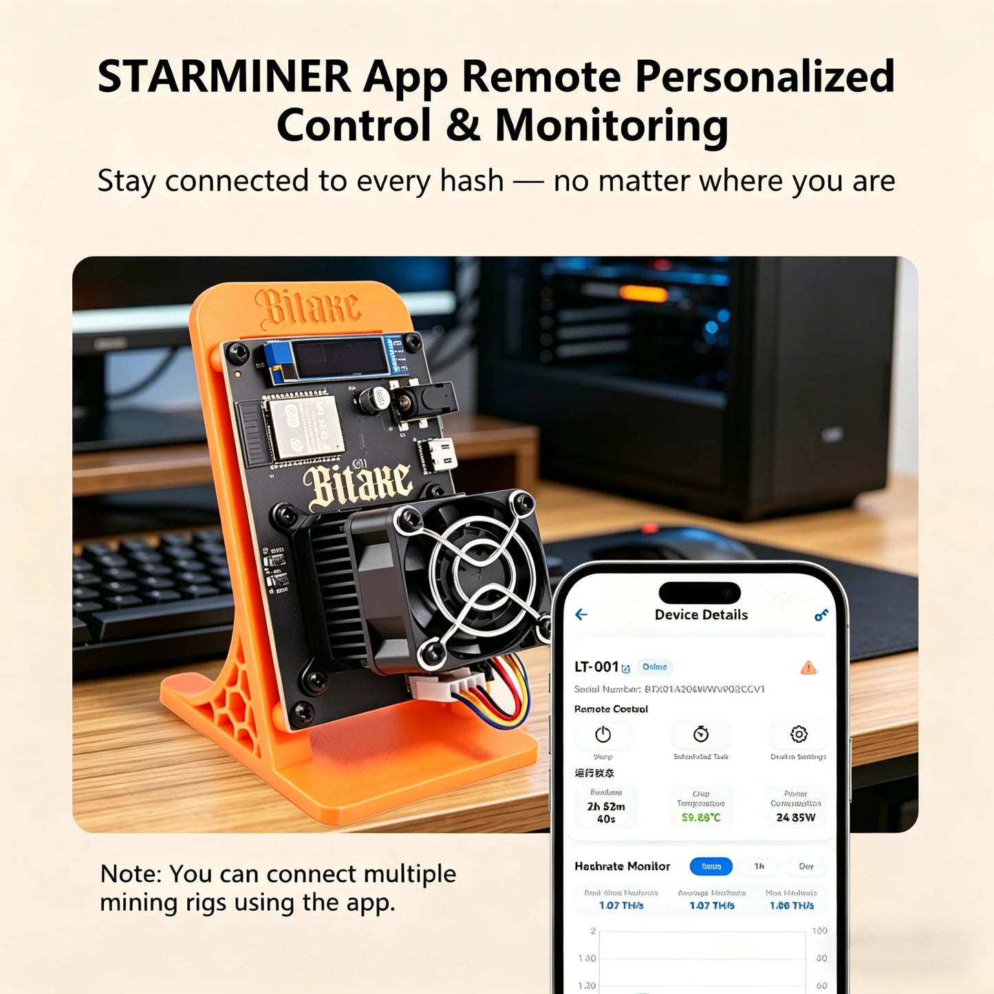 STARMINER Smart New 2026 Latest Bitaxe Gamma 601 Solo Miner 1.2Th/s 18-25W BM1370 Asic Chip Powerful Open-source Bitcoin Miner