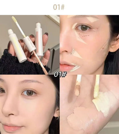 Dual End Concealer Stick Pink Liquid Brightening Contour Pen Correcting Penfor Under Eye & Face Sculpting Full Coverage Makeup